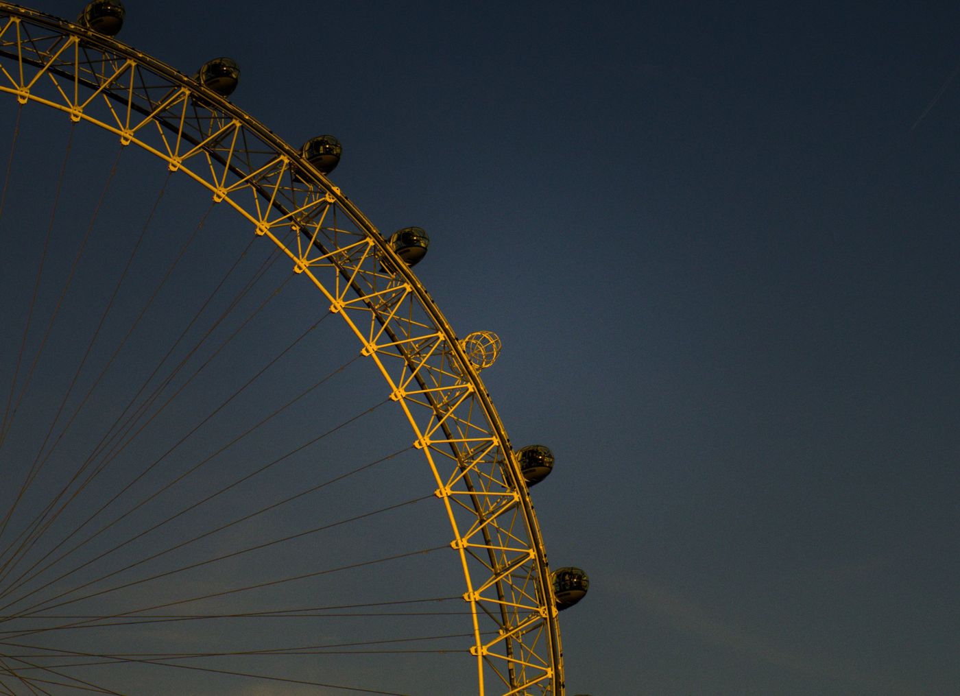 The London Eye at golden hour